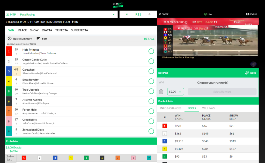 Web Screenshot PlayUp